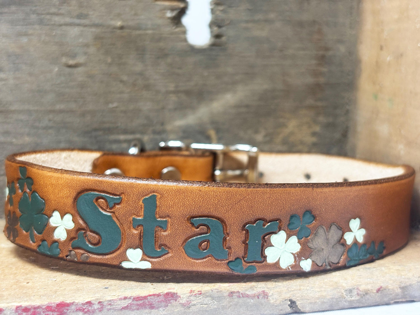 Matching Leather Set | Irish Dog & Owner | Collar, Cuff and Leash