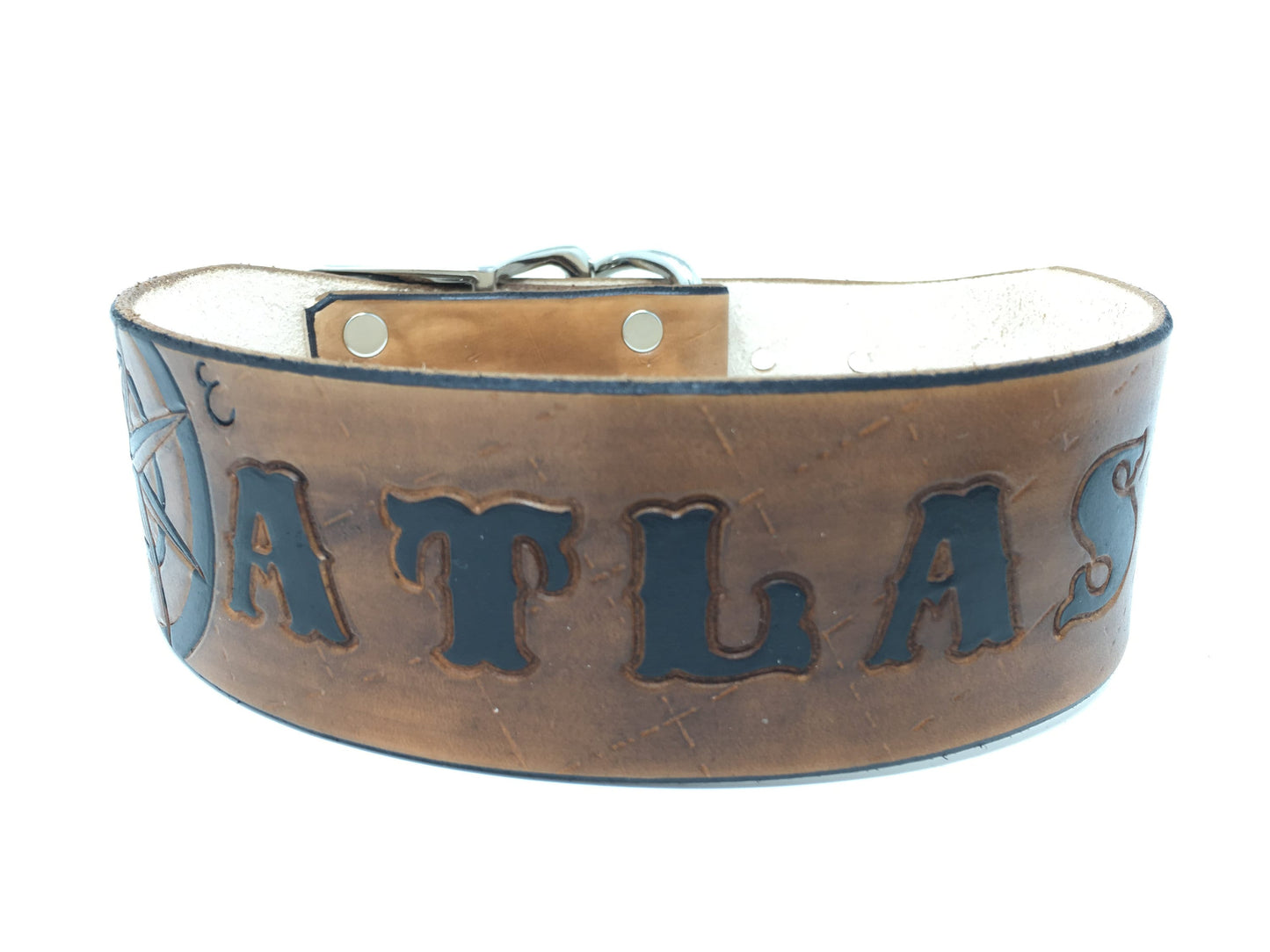 Personalized Leather Dog Collar | Classic Dog Collars | with Compass