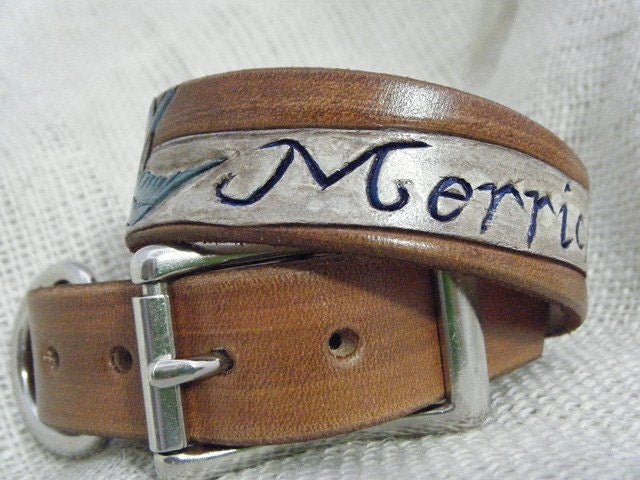 Handmade Tattoo Swallow Design | Tattoo Dog Collars | For Large Breeds