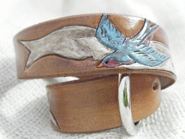 Handmade Tattoo Swallow Design | Tattoo Dog Collars | For Large Breeds