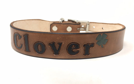 Irish Leather Dog Collar | Custom Dog Collar | for Wolfhound & Terrier Breeds