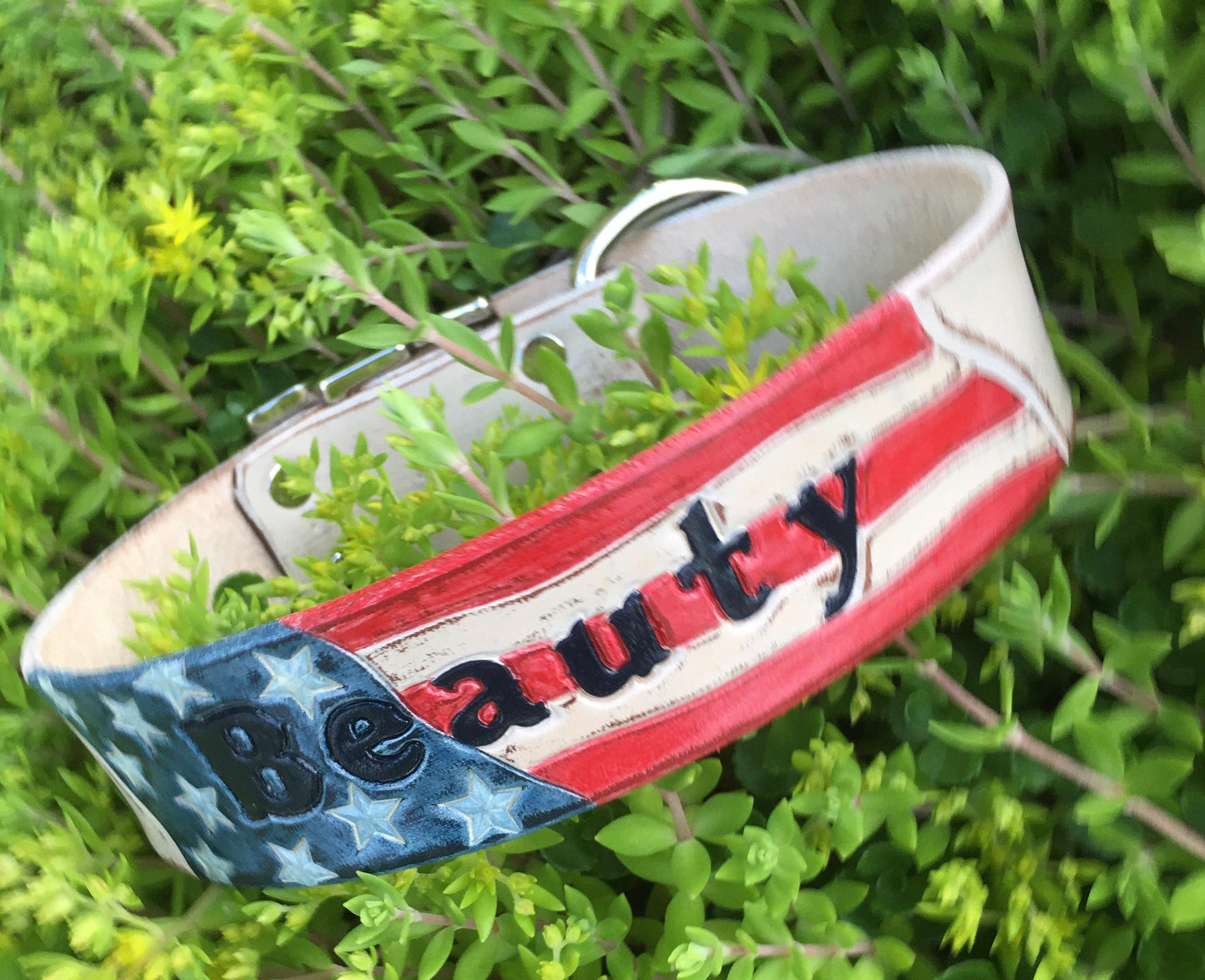 Personalized American Flag | Patriotic Dog Collars | For your large Breed