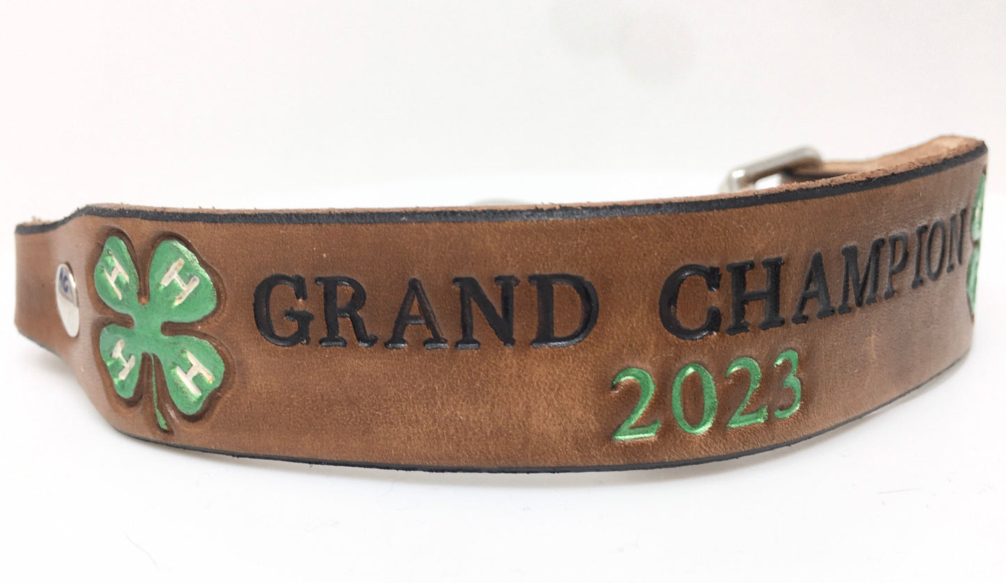 4-H Goat Collar Custom Made to Order | Personalize it for your Goat or Club