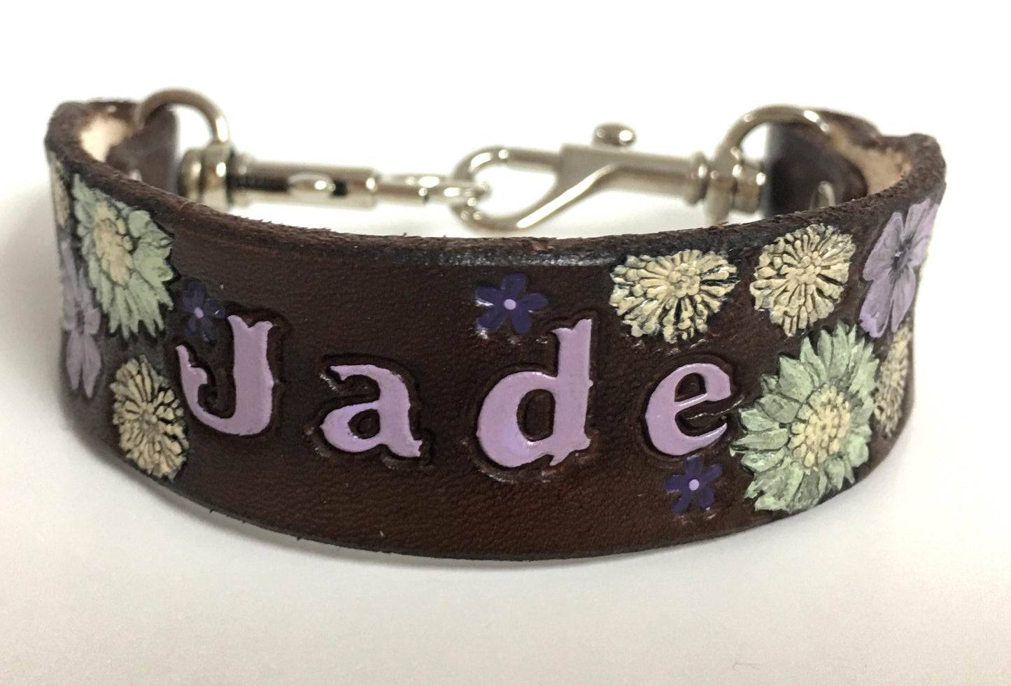 Custom Girly Goat Show Collar | Personalized Flower Design