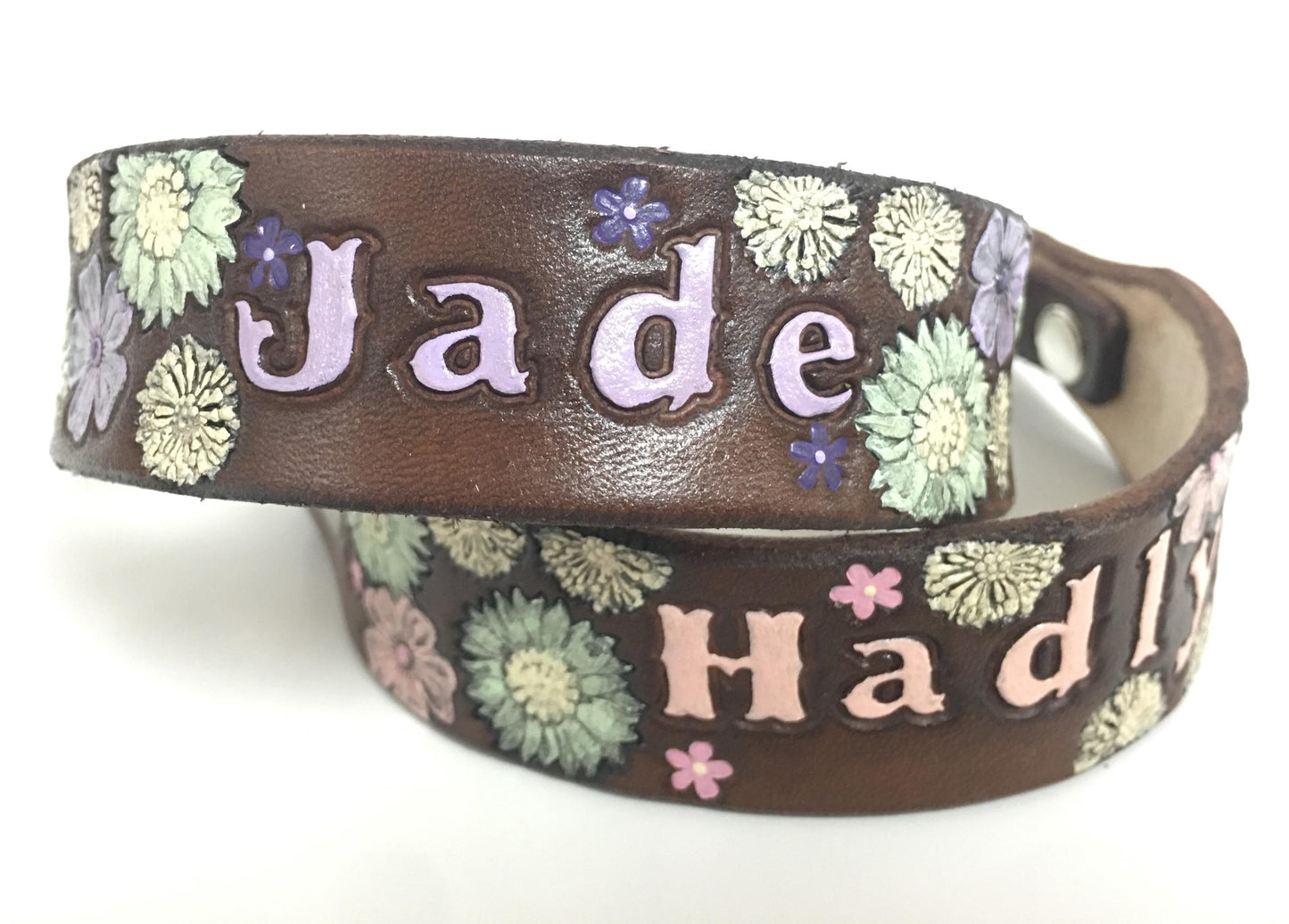 Custom Girly Goat Show Collar | Personalized Flower Design