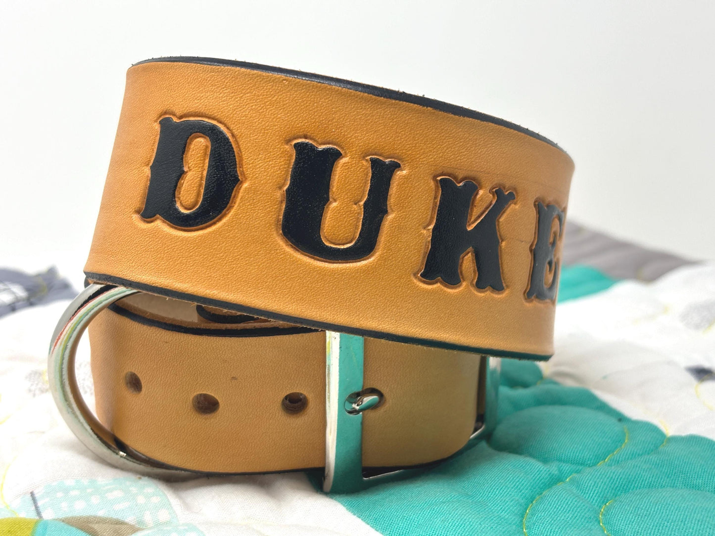 Engraved Brown Wide Collar and Leash Set - Custom Dog Collar -  For Large Dogs, Mastiffs