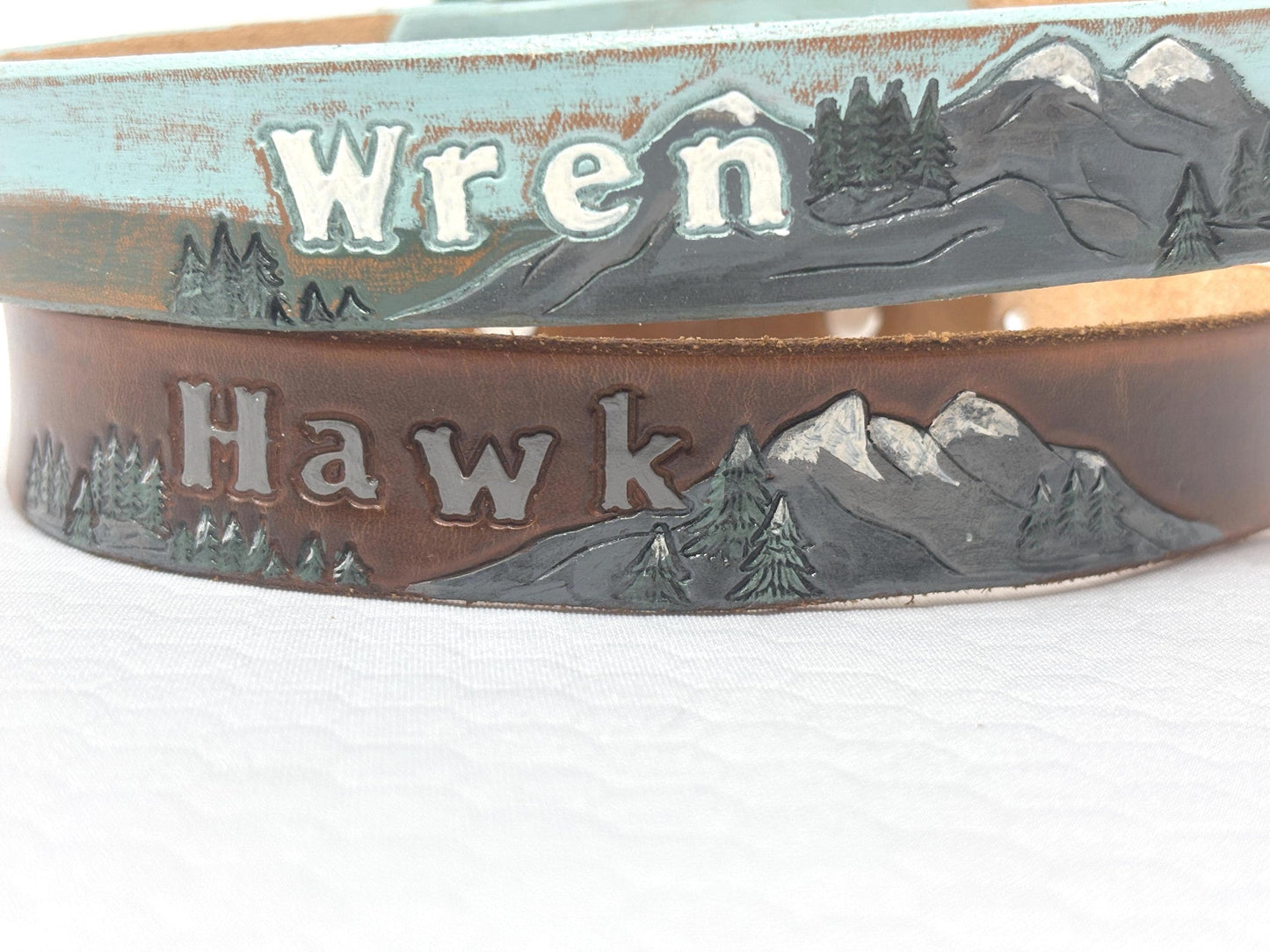 Leather Dog Collar | Hiking Dog Collars | Personalized with Name and/or Phone Number