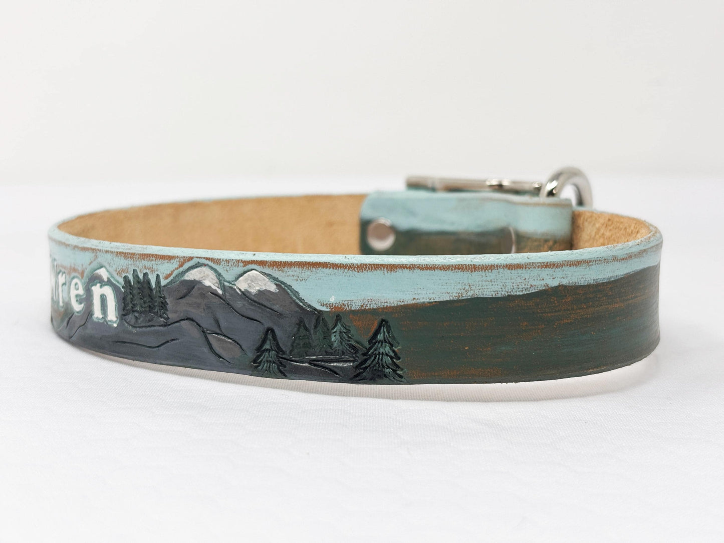 Leather Dog Collar | Hiking Dog Collars | Personalized with Name and/or Phone Number