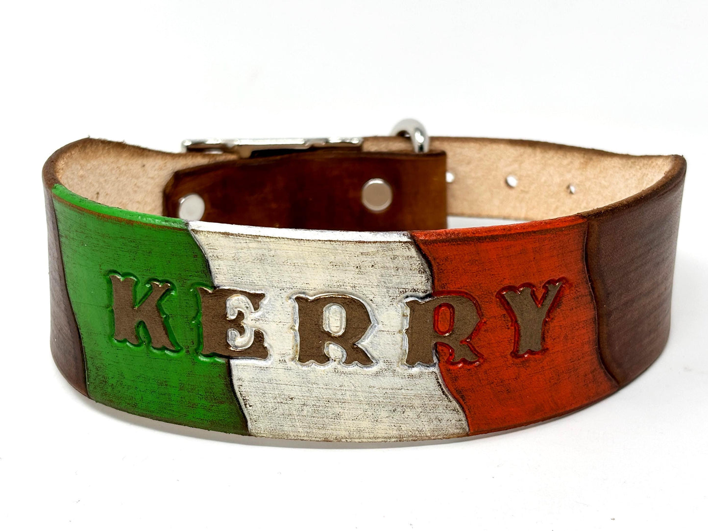 Irish Dog Collar  | World Flag Dog Collars | Personalized with Name and/or Phone Number