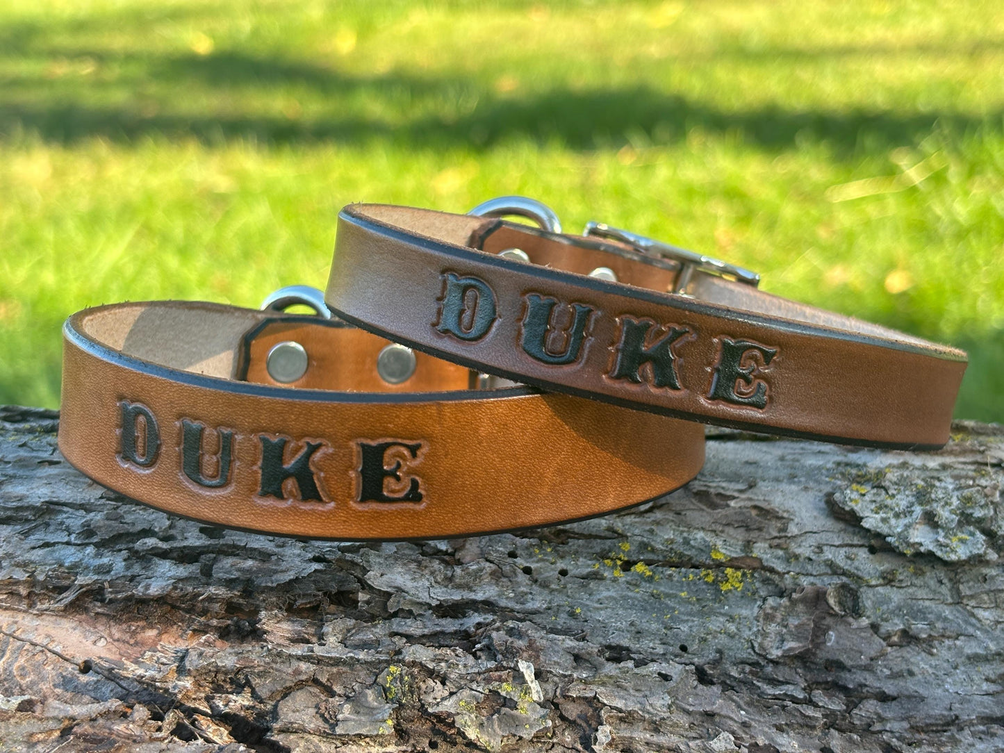 Leather Dog Collar | Classic Dog Collars |Personalized with Name and/or Phone Number