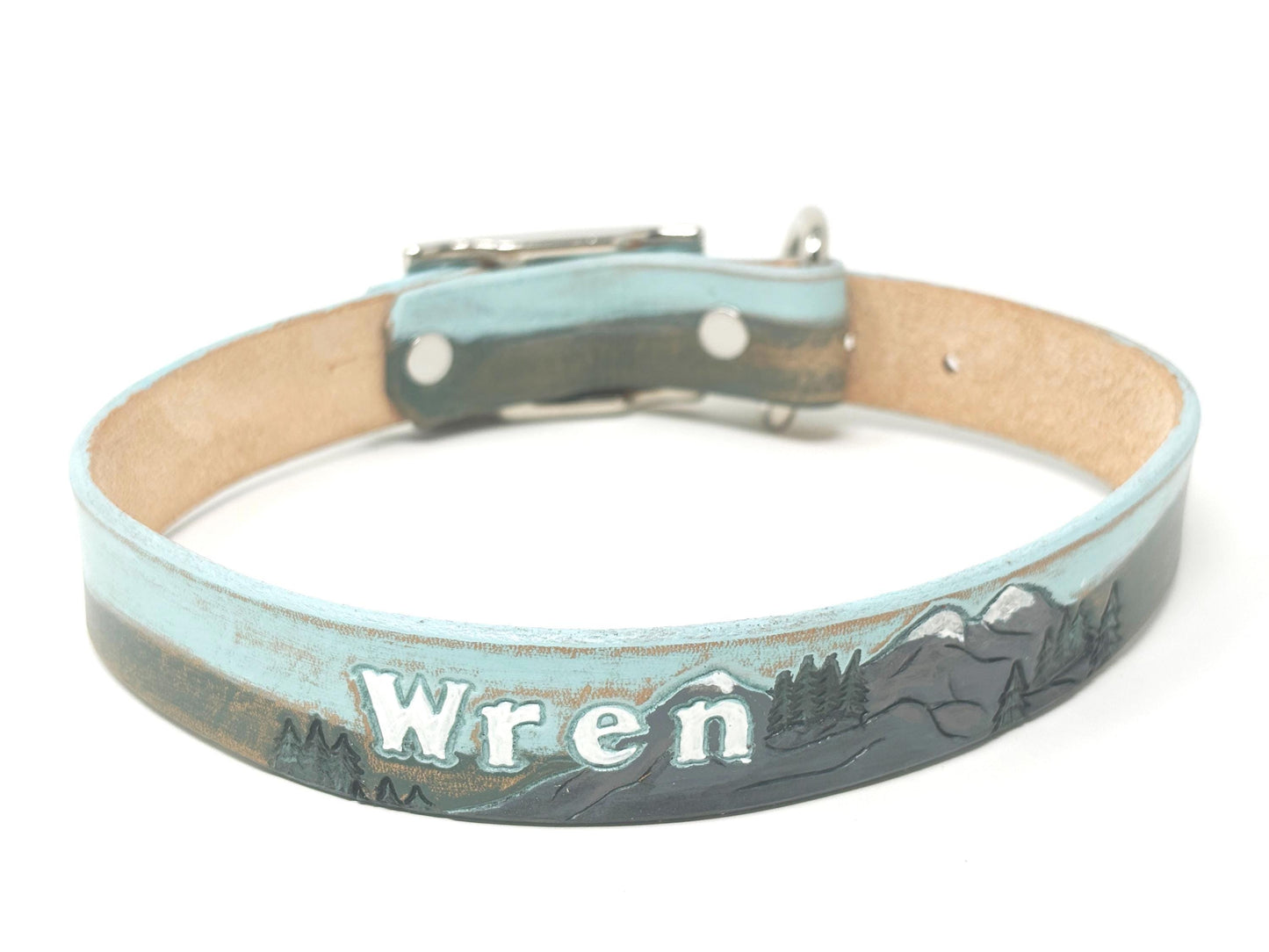 Leather Dog Collar | Hiking Dog Collars | Personalized with Name and/or Phone Number