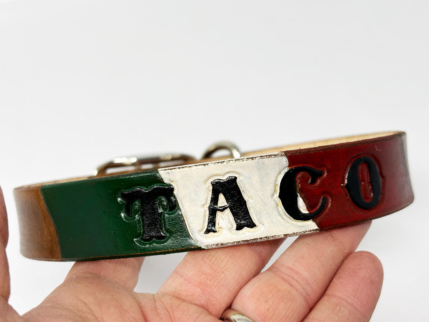 Mexican Dog Collar  | World Flag Dog Collars | Personalized with Name and/or Phone Number