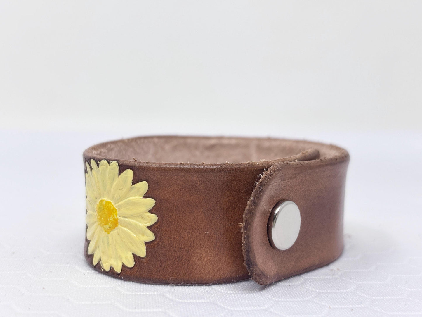 Daisy Dog Collar | Matching Dog and Owner Set | Yellow Collar, Cuff and Leash