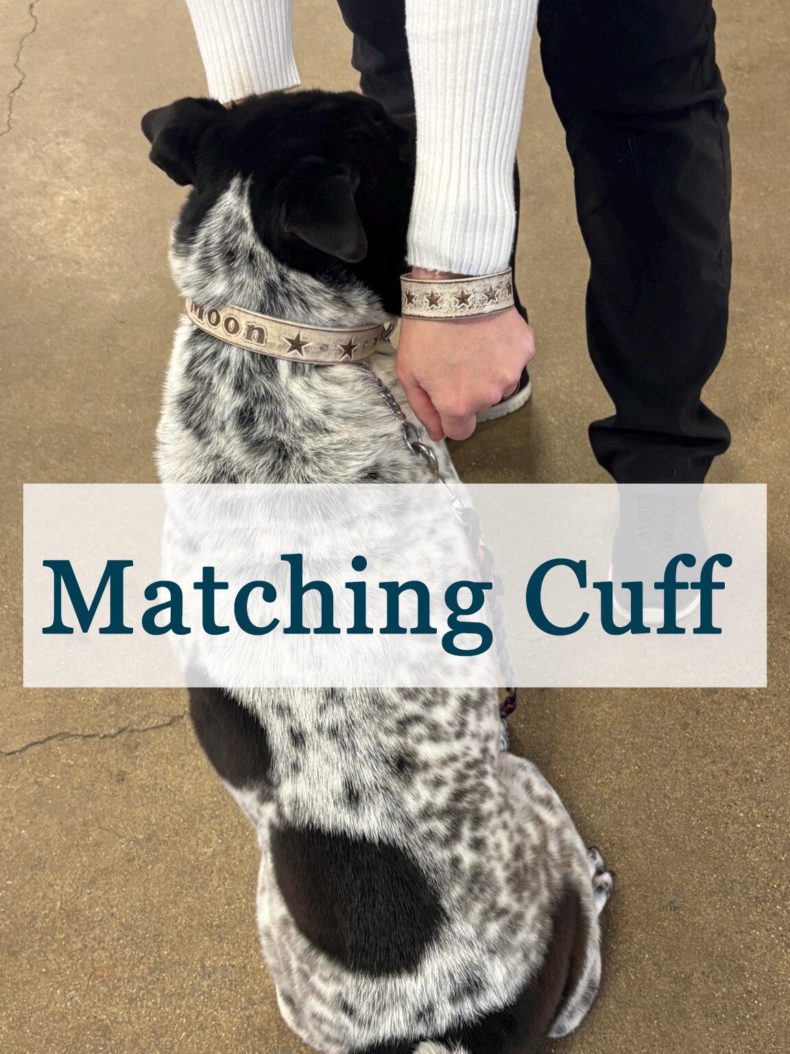 Matching Dog Owner Cuff – Custom Leather Bracelet to Coordinate with Your Dog’s Collar