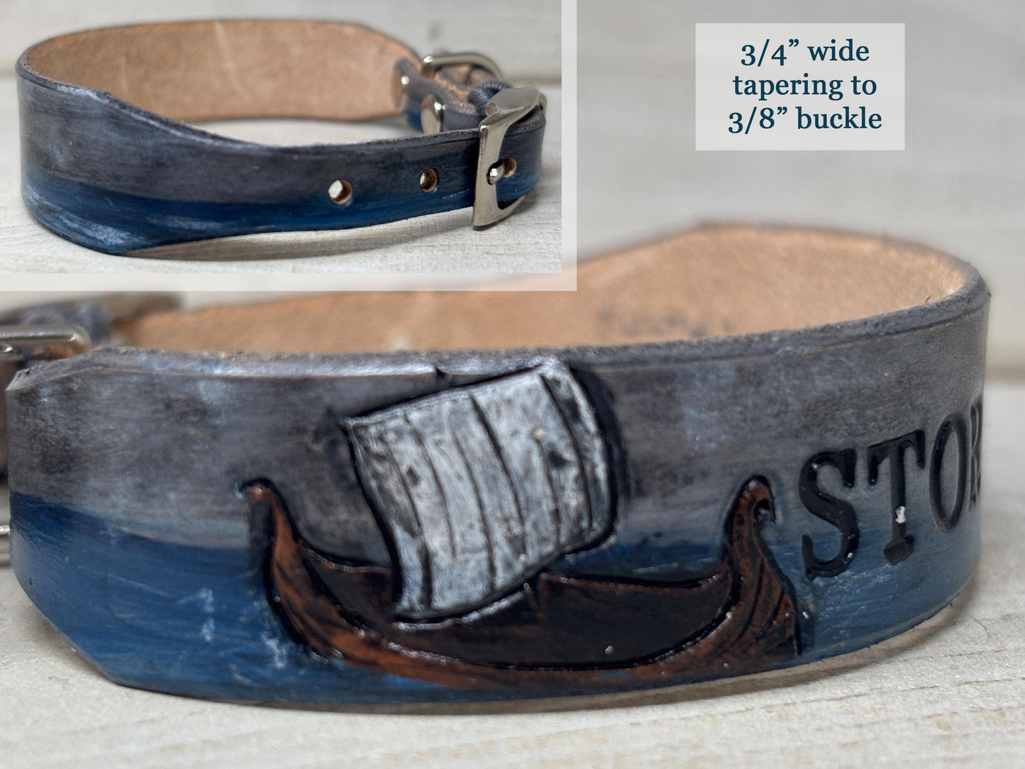 Viking Cat Collar | Viking Ship Cat Collar | Norse Longship | Personalized Leather | Viking Boat | Medieval Costume