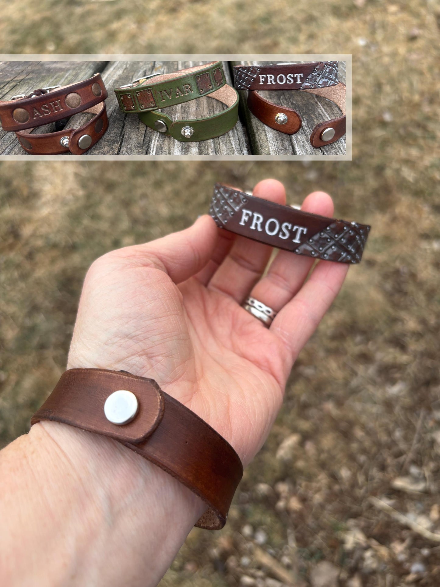Matching Dog Owner Cuff – Custom Leather Bracelet to Coordinate with Your Dog’s Collar