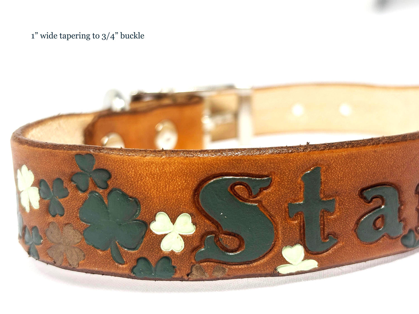 Matching Leather Set |  Irish Dog & Owner | Collar, Cuff and Leash