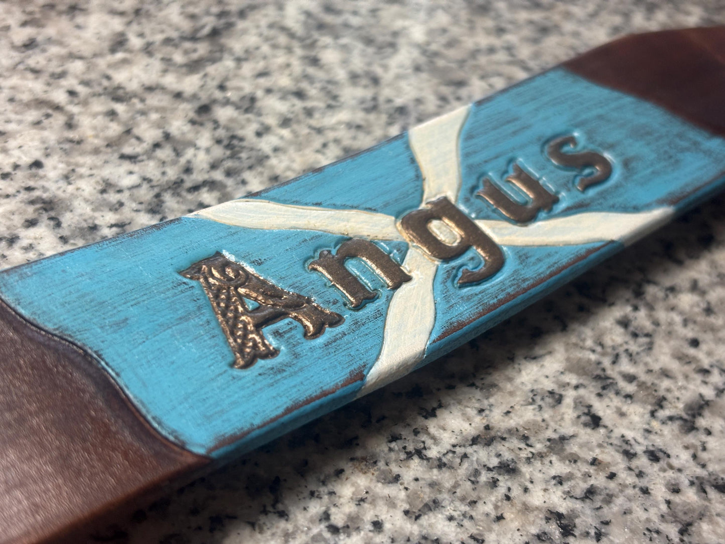 Scottish Saltire Leather Dog Collar – Personalized Dog Collar – Scottish Breeds Gift