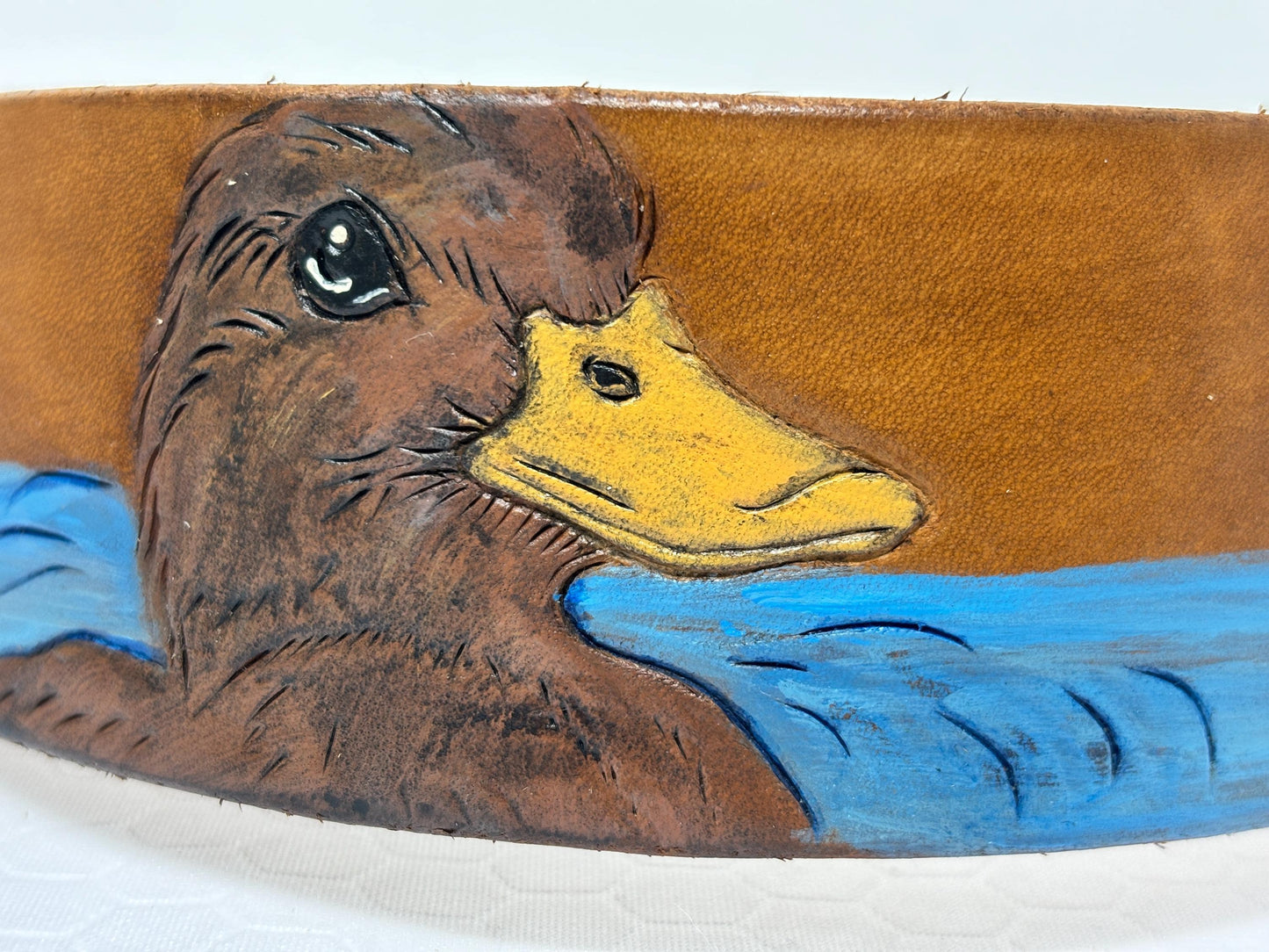 Leather Dog Collar with Duck Design | For water fowl dogs | Hunting Pups