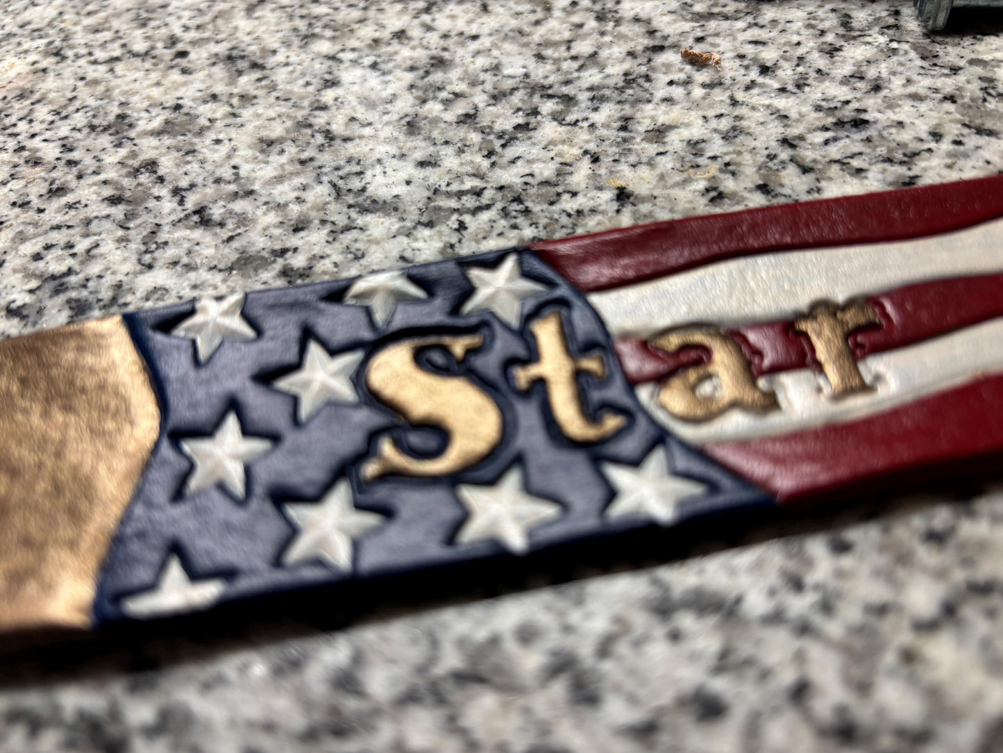 Small dog collar American flag leather dog collar | Patriotic Dog Collar | custom name collar for small dogs